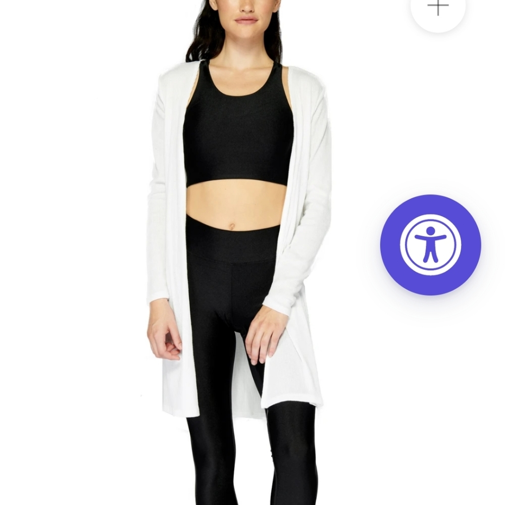 🔮NWT - NOT ONLINE OR IN STORES - Electric Yoga Slitted Cardigan - White